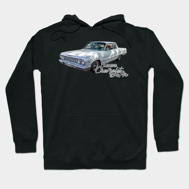 1963 Chevrolet Bel Air 2 Door Sedan Hoodie by Gestalt Imagery